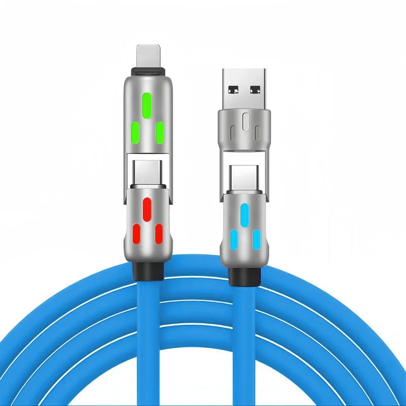 4-in-1 Multi Charging Cable with LED Indicators