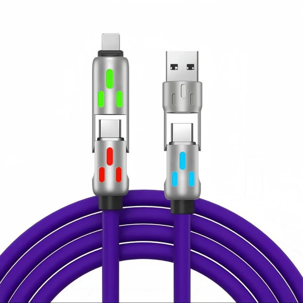 4-in-1 Multi Charging Cable with LED Indicators