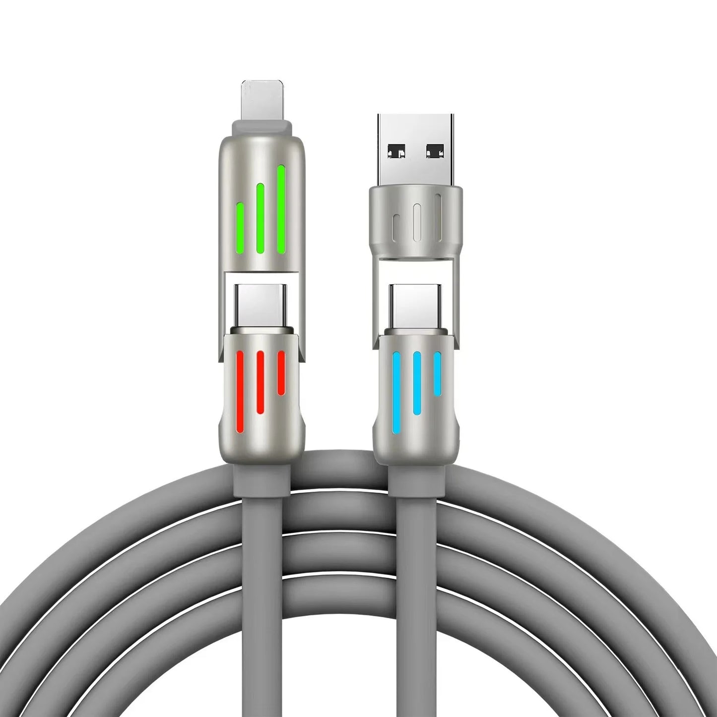 4-in-1 Multi Charging Cable with LED Indicators