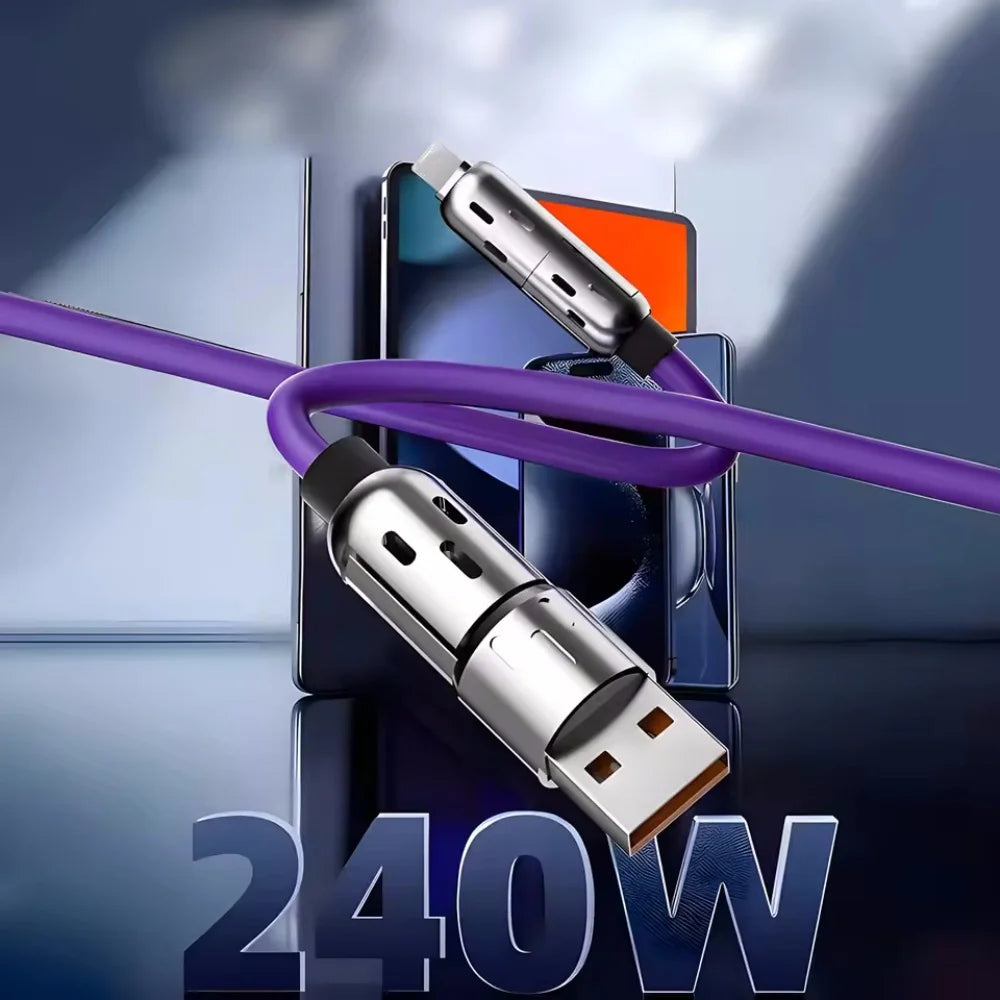 4-in-1 Multi Charging Cable with LED Indicators