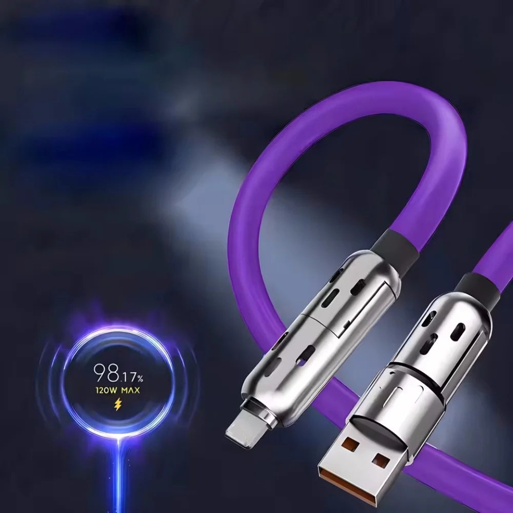 4-in-1 Multi Charging Cable with LED Indicators